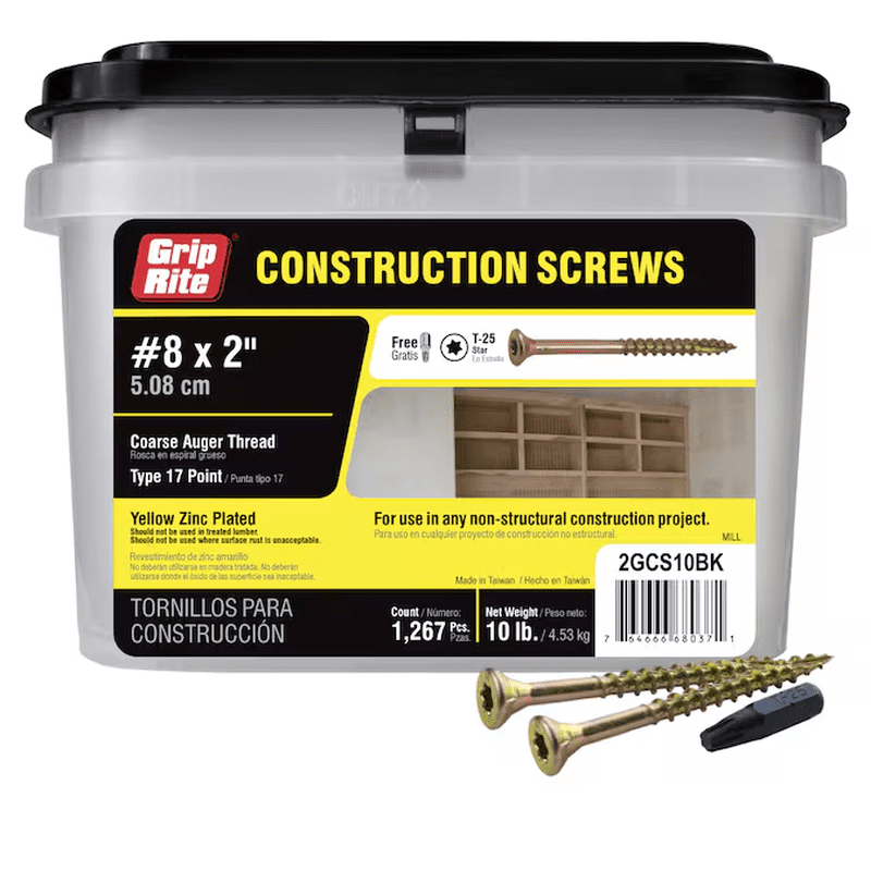 #9 X 3-In Yellow Zinc Interior Wood Screws ( 72 -Per Box ) - Image 16