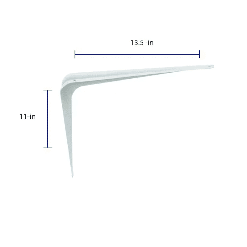 13.5-In L X 1.875-In W X 11-In D White Shelf Bracket - Image 2