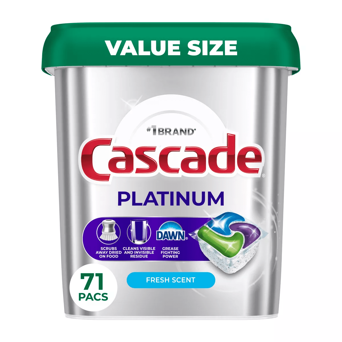 Cascade Platinum Action Pacs Dishwasher Detergent - Fresh - Image 15
