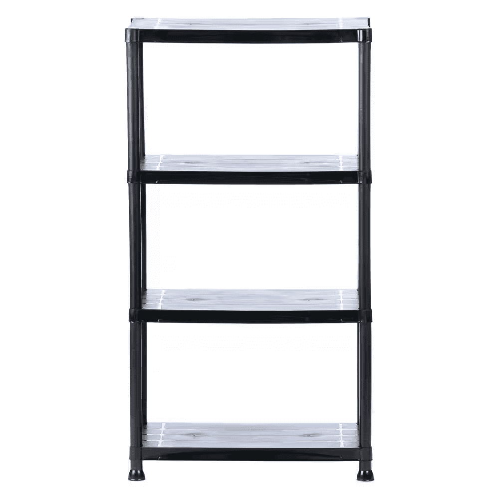 4-Tier Easy Assembly Scratch Resistant Plastic Garage Storage Shelving Unit in Black (28 In. W X 52 In. H X 15 In. D) - Image 3