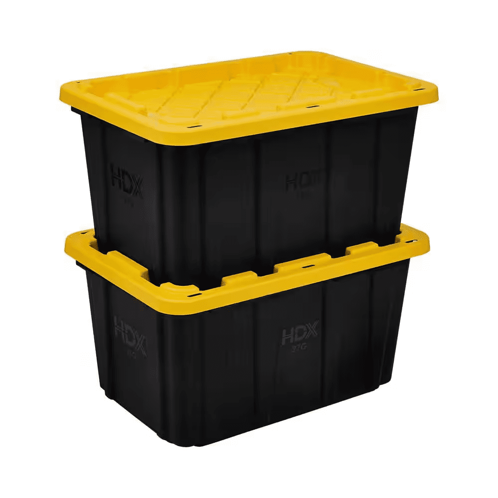 27 Gal. Tough Storage Tote in Black and Yellow - Image 5