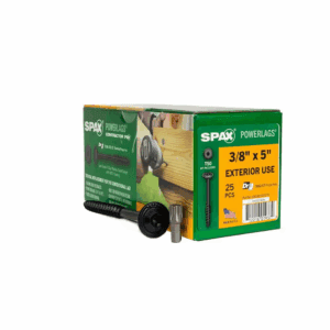 3/8 In. X 5 In. Exterior Washer Head Structural Wood Lag Screws Powerlags Torx T-Star (25 Each) Bit Included
