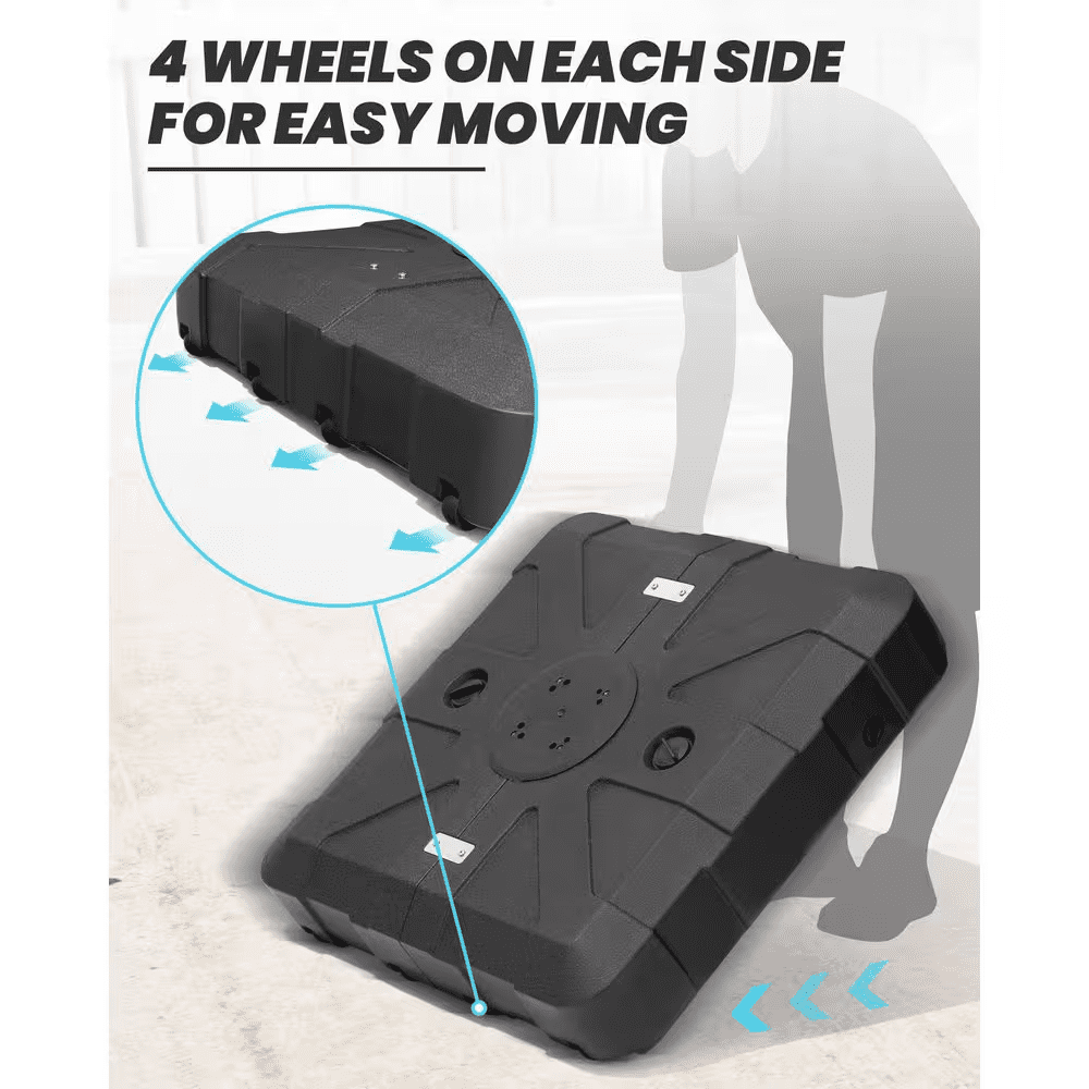 11 Ft. X 11 Ft. Double Top Cantilever Tilt Patio Umbrella in Tan Brown with 260 Lbs. Base Stand - Image 5