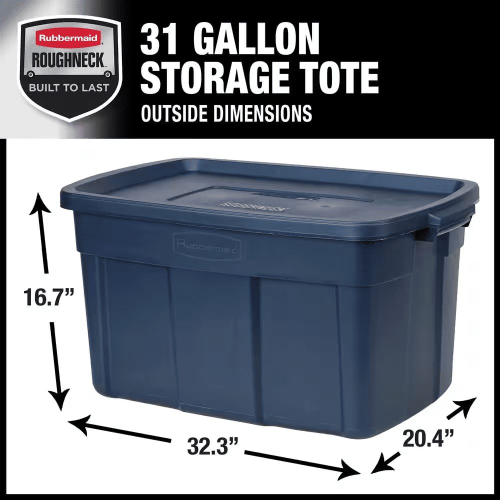 31 Gal. Storage Tote Box in Dark Indigo Metallic (3-Pack) - Image 3