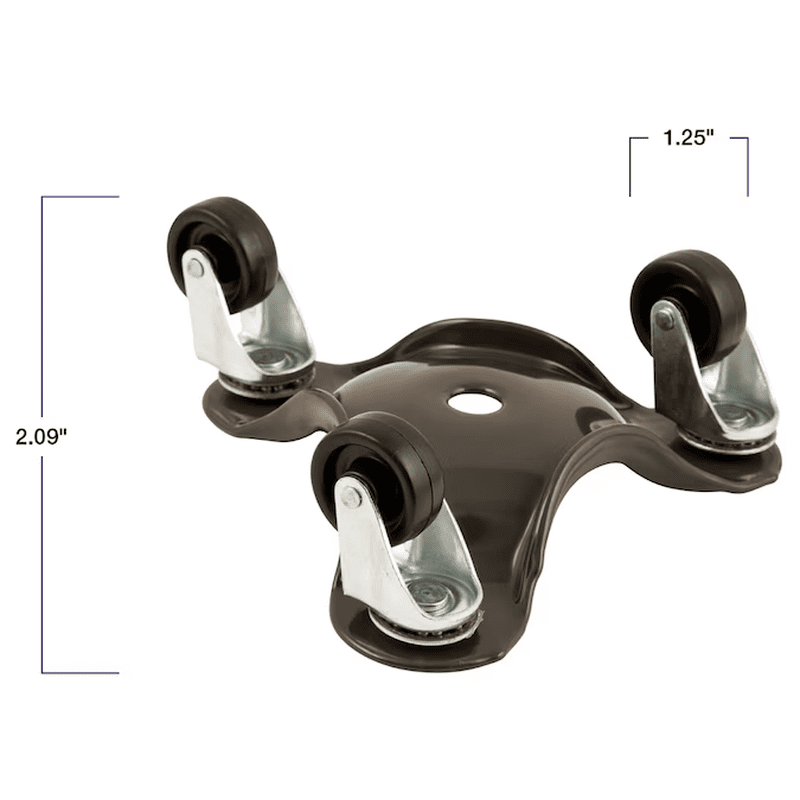 200-Lb Capacity 3 -Wheel Brown Plastic Dolly - Image 4