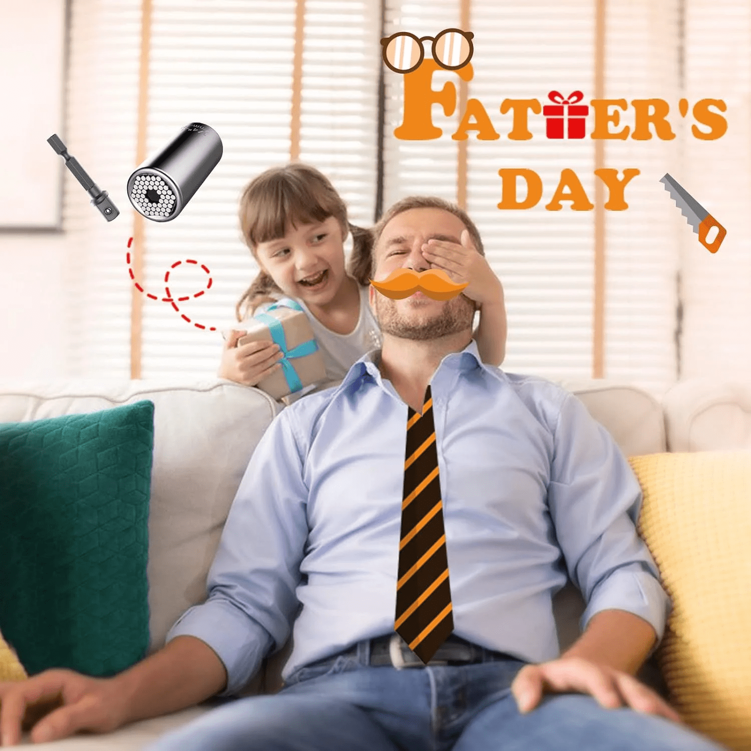 Super Universal Socket Tools Gifts for Men,Christmas Stocking Stuffers for Men Socket Set with Power Drill Adapter(7-19Mm) for Men Birthday Gifts for Dad Women Husband - Image 2