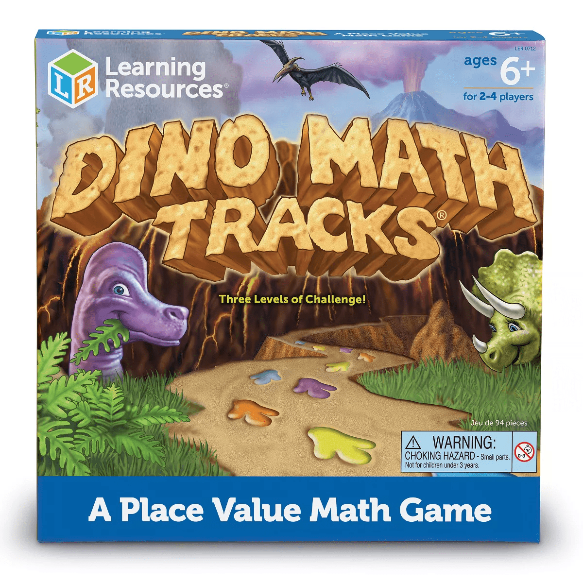 Learning Resources Dino Math Tracks Game - Ages 6+ Addition and Subtraction Dinosaur Game, Kindergarten Math Games, Board Games for Kids - Image 2