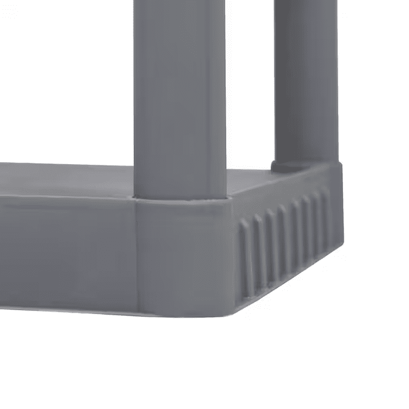4 -Tier Gray Plastic Utility Shelving Unit with Solid Shelves ( 34.75-In W X 15.06-In D X 52.625-In H ) - Image 5