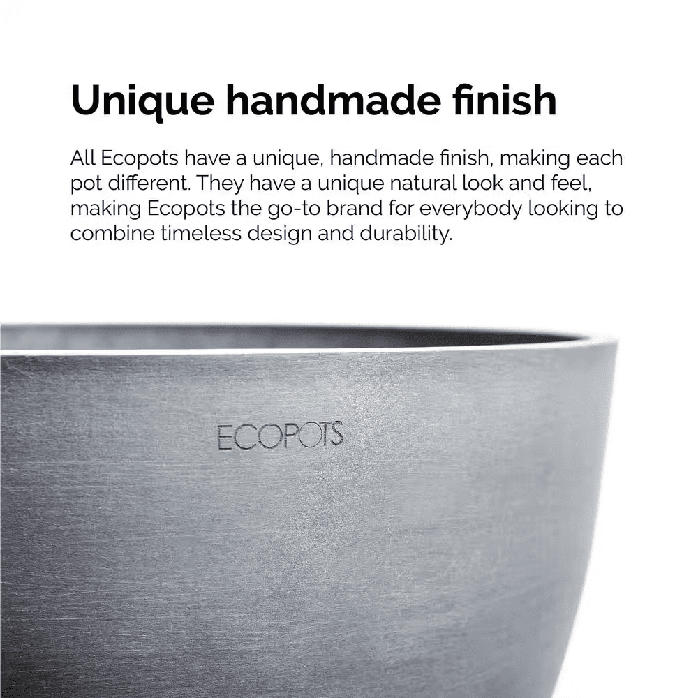 Miami 10 In. Terracotta Premium Sustainable Plastic Planter with Saucer - Image 4