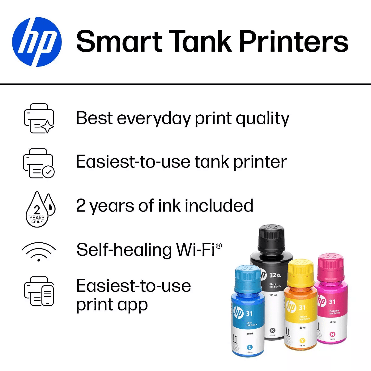 HP Smart Tank 5101 Wireless All-In-One Color Refillable Supertank Printer, Scanner, Copier (1F3Y0A) - Image 9