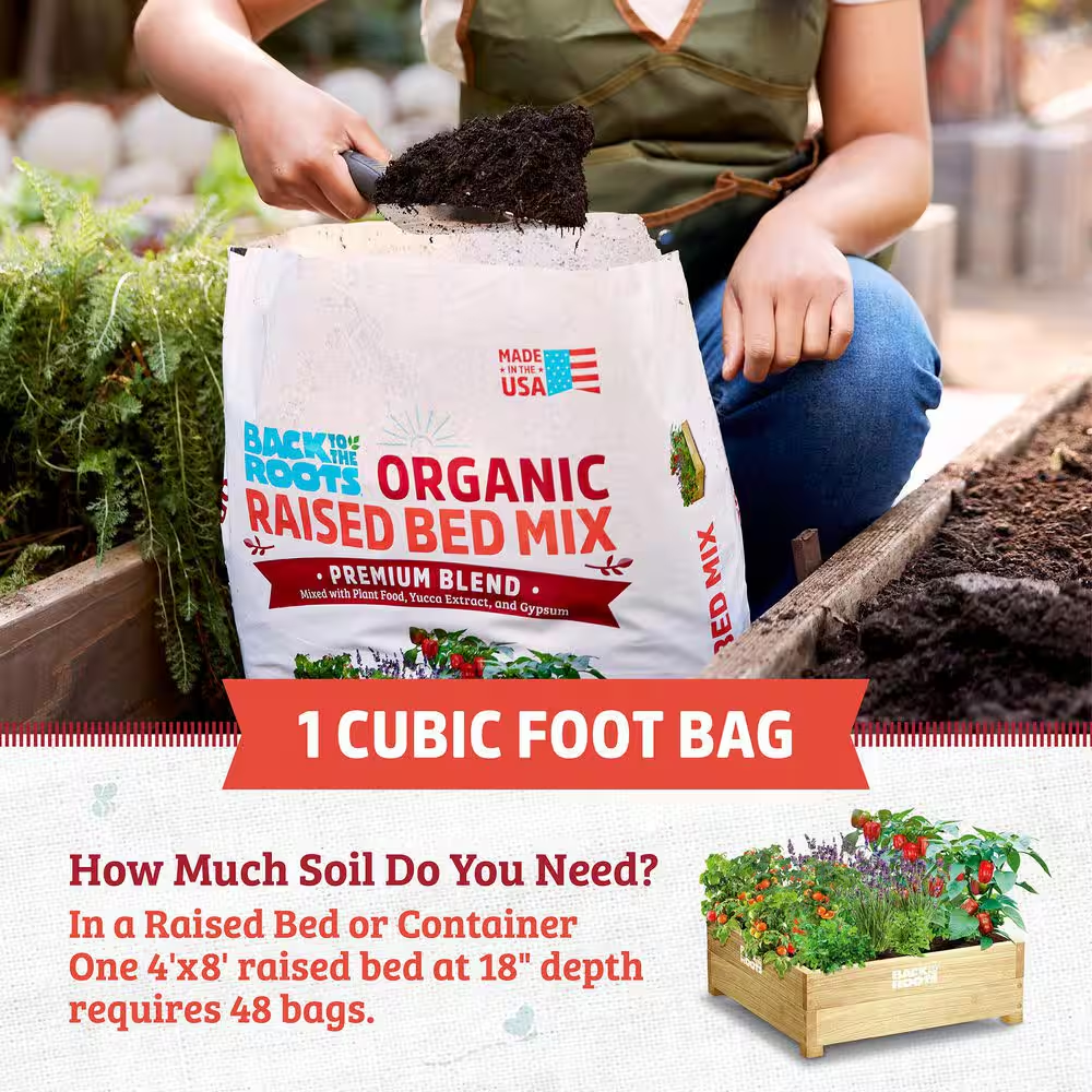 Organic Raised Bed Soil (1 Cu.Ft.) Peat-Free, Blended with Organic Fertilizer - Image 5