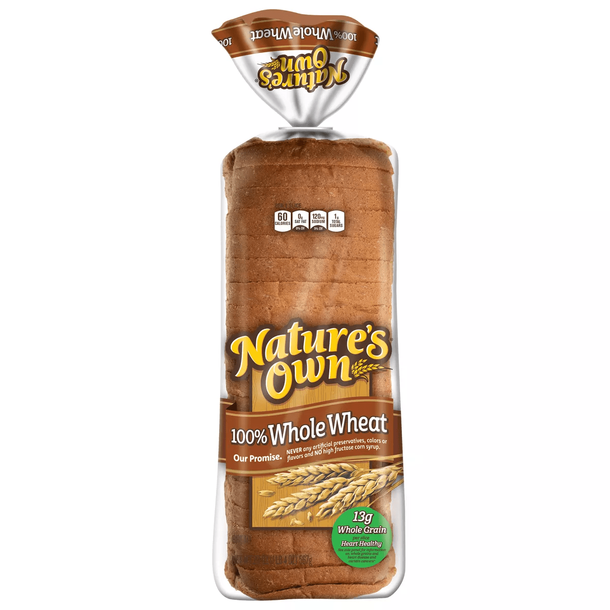 Nature'S Own 100% Whole Wheat Bread - 20Oz