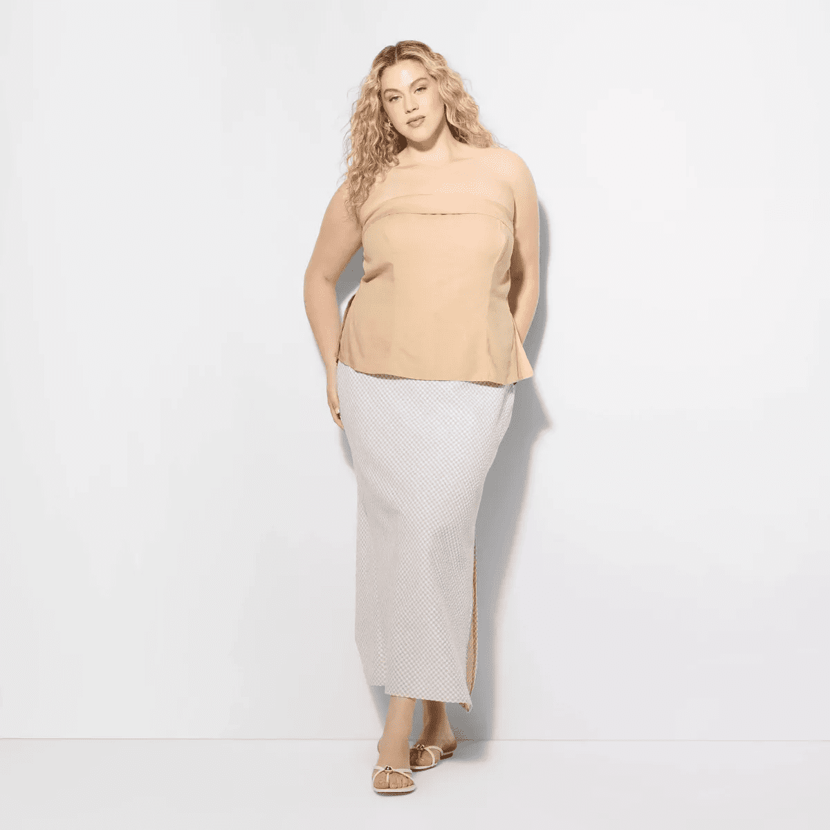 Women'S Foldover Linen Blend Tube Top - Image 8