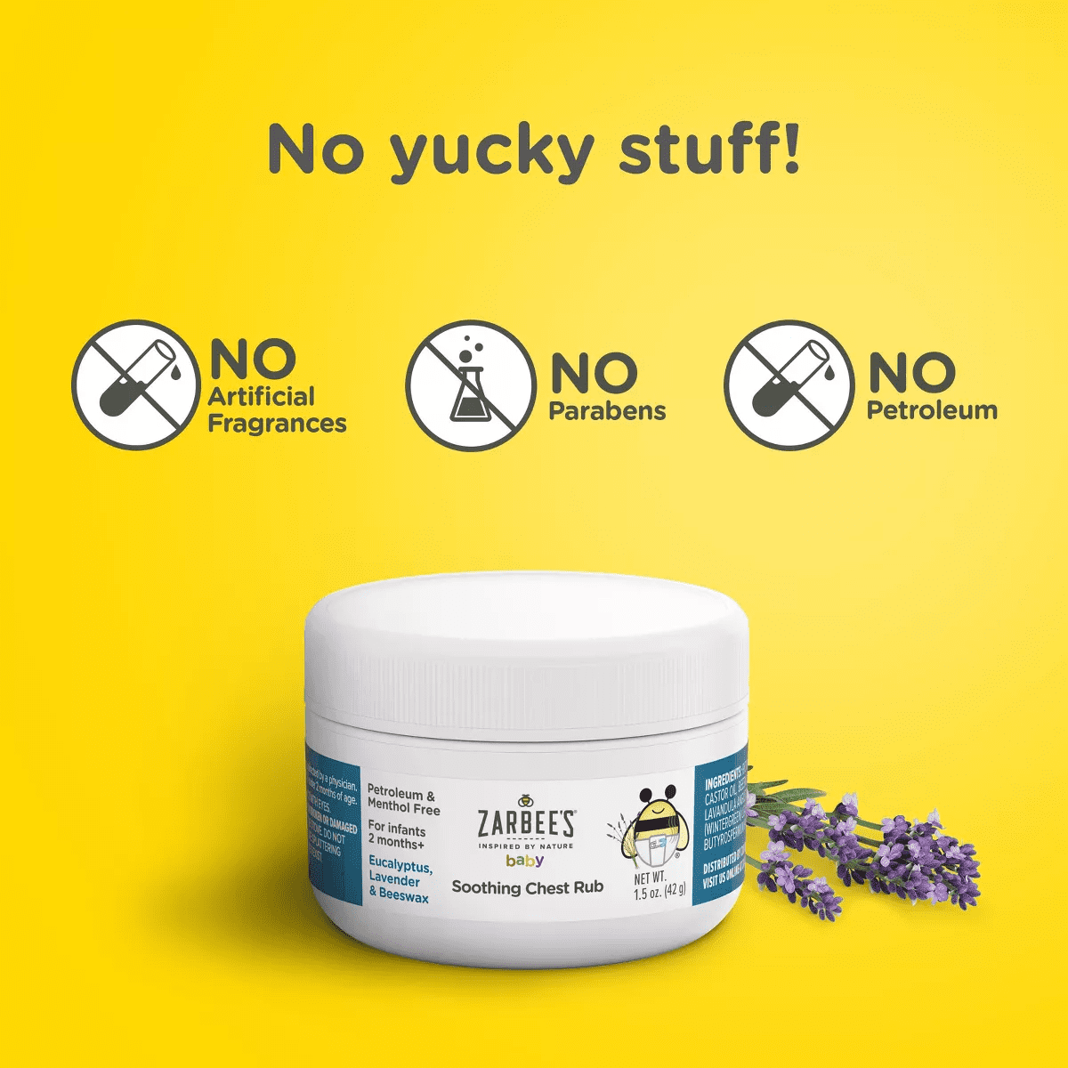 Zarbee'S Baby Soothing Chest Rub, Eucalyptus, Lavender & Beeswax - 1.5 Oz - Image 5