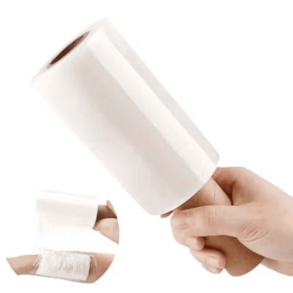 4.7 In. X 492 Ft. Transparent Polyethylene Stretch Wrap Film with Handle Durable Tear Resistant Eco-Friendly - Image 4