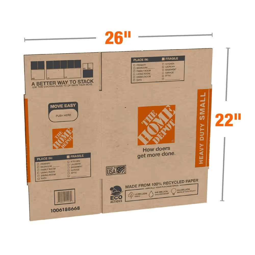 16 In. L X 10 In. W X 12 In. D Heavy-Duty Small Moving Box Shipping and Packing with Handles (10-Pack) - Image 3