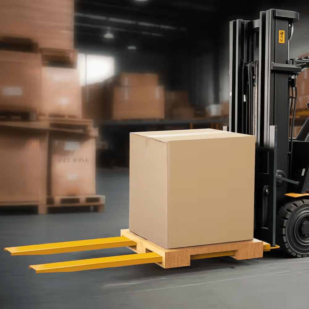 Pallet Fork Extensions 96 In. L X 4.5 In. W Heavy-Duty Carbon Steel Fork Extensions for Forklifts (1-Pair, Yellow) - Image 2