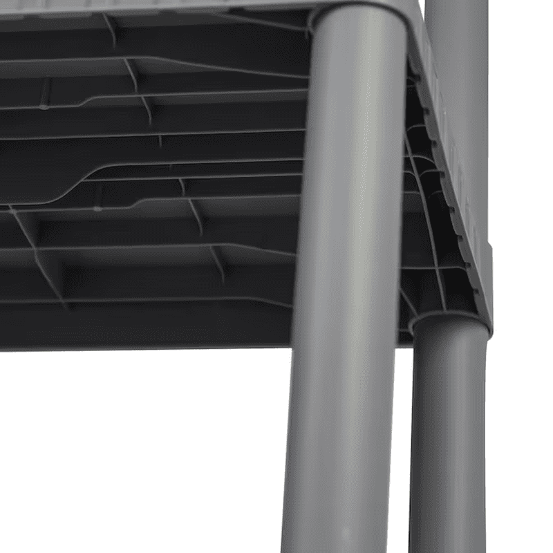 4 -Tier Gray Plastic Utility Shelving Unit with Solid Shelves ( 34.75-In W X 15.06-In D X 52.625-In H ) - Image 4