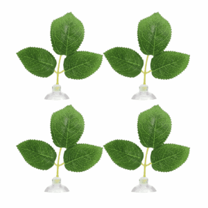 Unique Bargains Betta Fish Leaf Pad Hammock Plants for Fish Tank Green 2.24"X1.61"