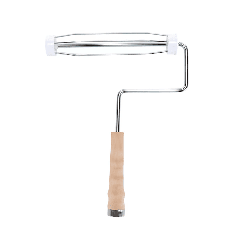 Professional Wood Handle 9-In Metal Standard Paint Roller Frame - Image 2