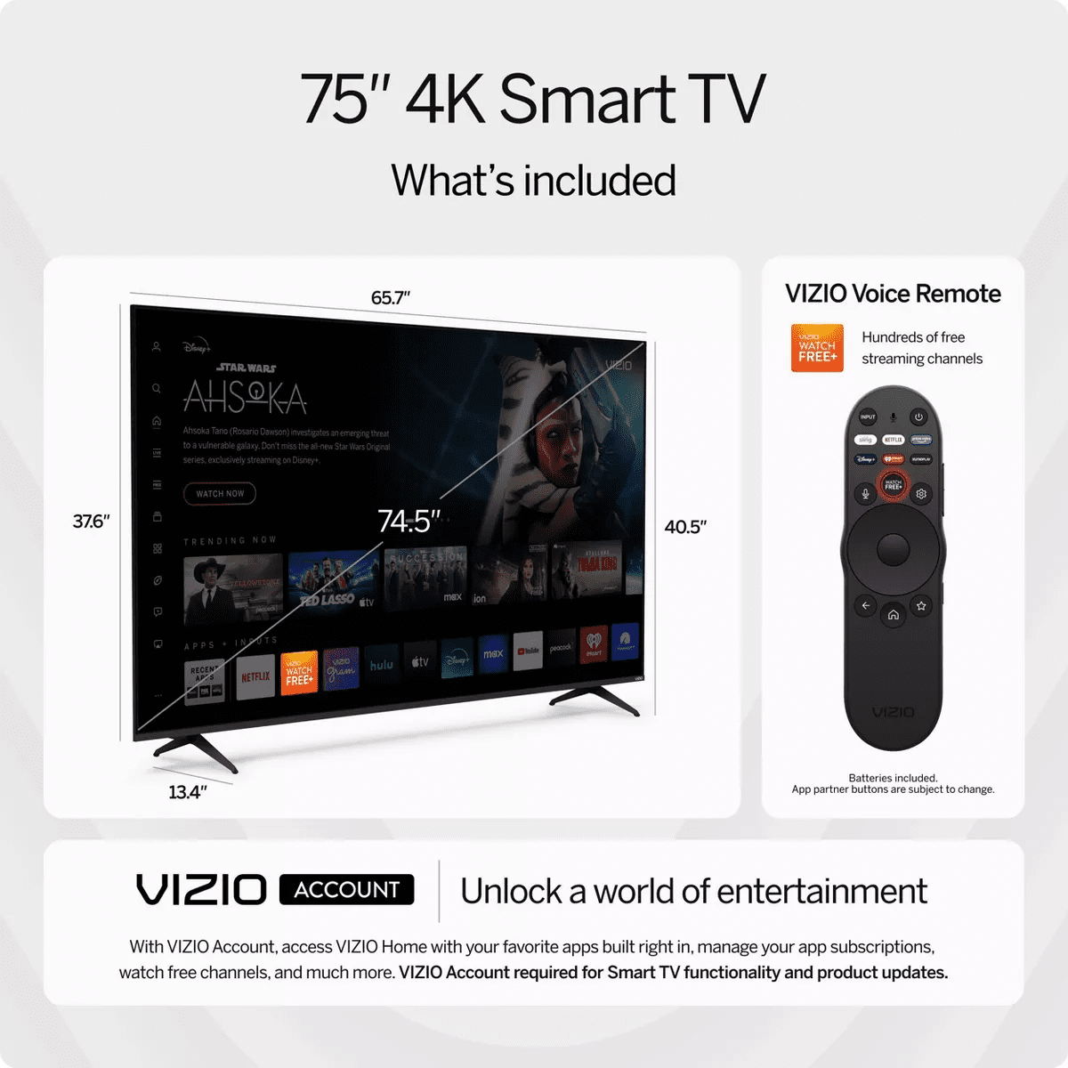 VIZIO Class 4K UHD LED HDR Smart TV - Image 3