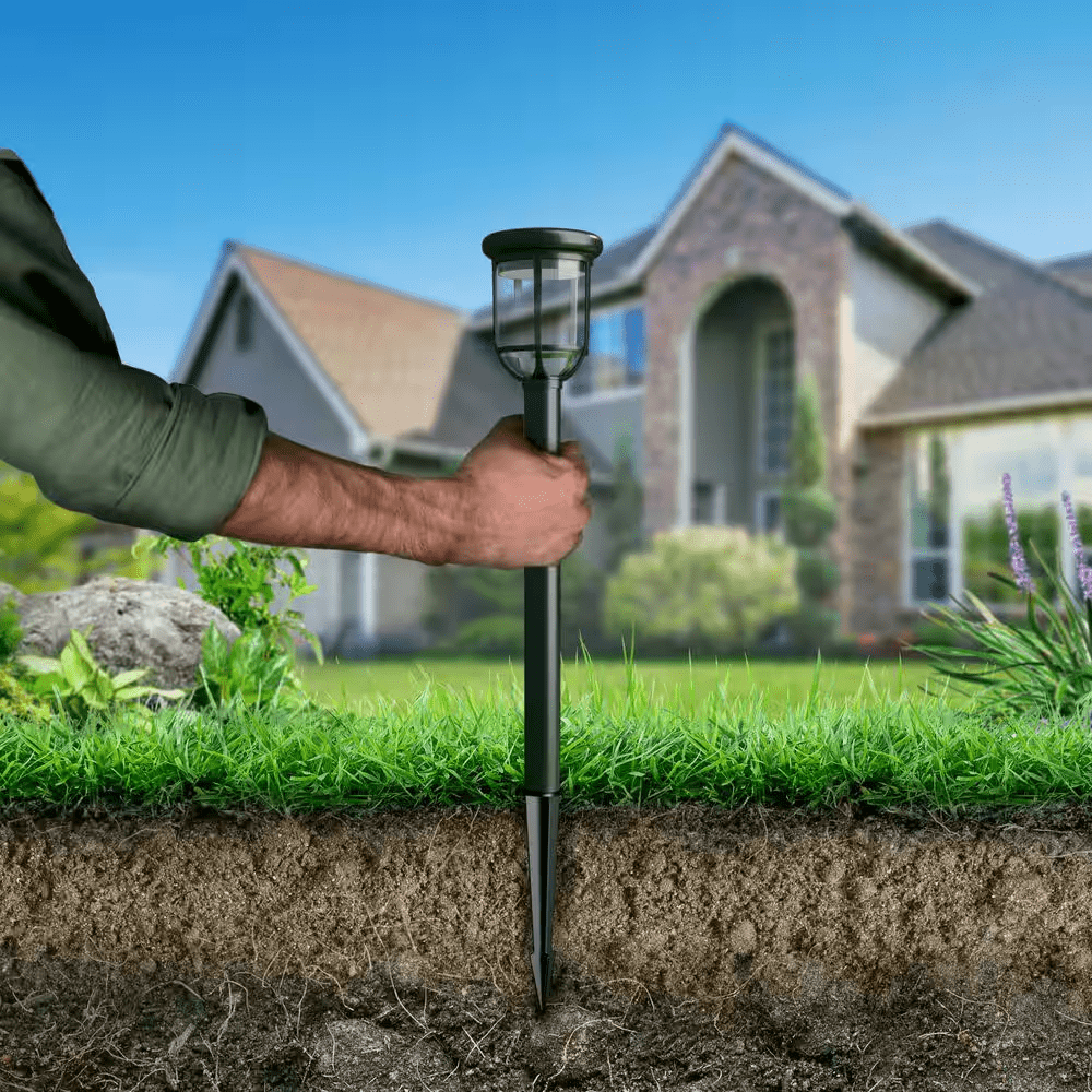 Capri Outdoor Solar Integrated LED Path Light Black High Brightness Weather Resistant Path Light (1-Pack) - Image 11