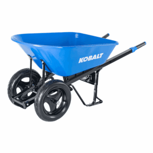 7-Cu Ft 2 Wheel Steel Push Wheelbarrow Flat-Free Tire