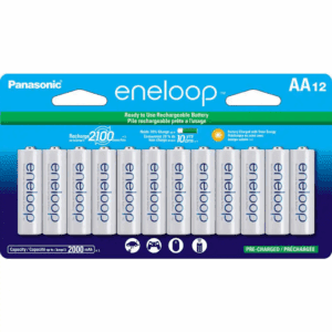 Eneloop AA NIMH Rechargeable Batteries (12-Pack)