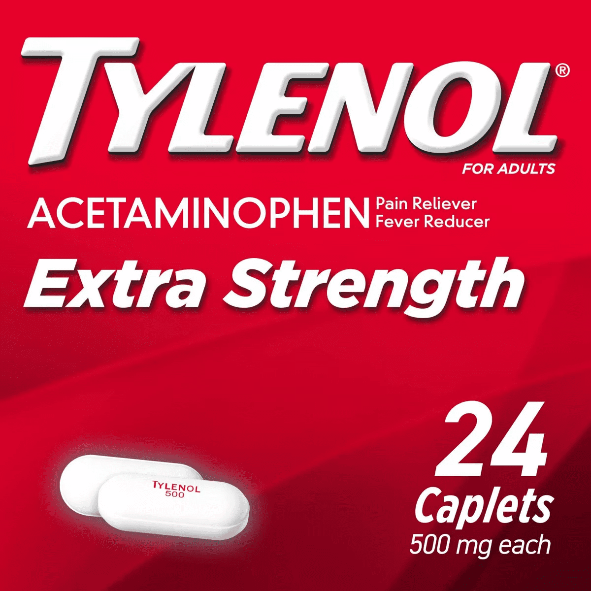 Tylenol Extra Strength Pain Reliever and Fever Reducer Caplets - Acetaminophen - Image 2