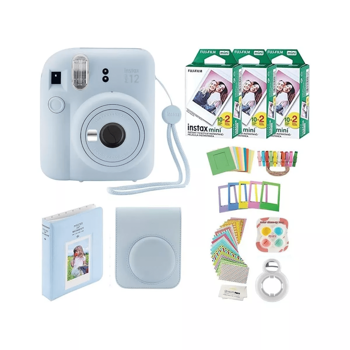 Fujifilm Instax Mini 12 Instant Camera with Case 60 Fuji Films Decoration Stickers Frames Photo Album and More Accessory Kit - Image 11