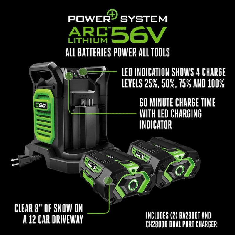 POWER+ 56-Volt 21-In Single-Stage Push Battery Snow Blower 5 Ah (Battery Included) (Charger Included) - Image 11