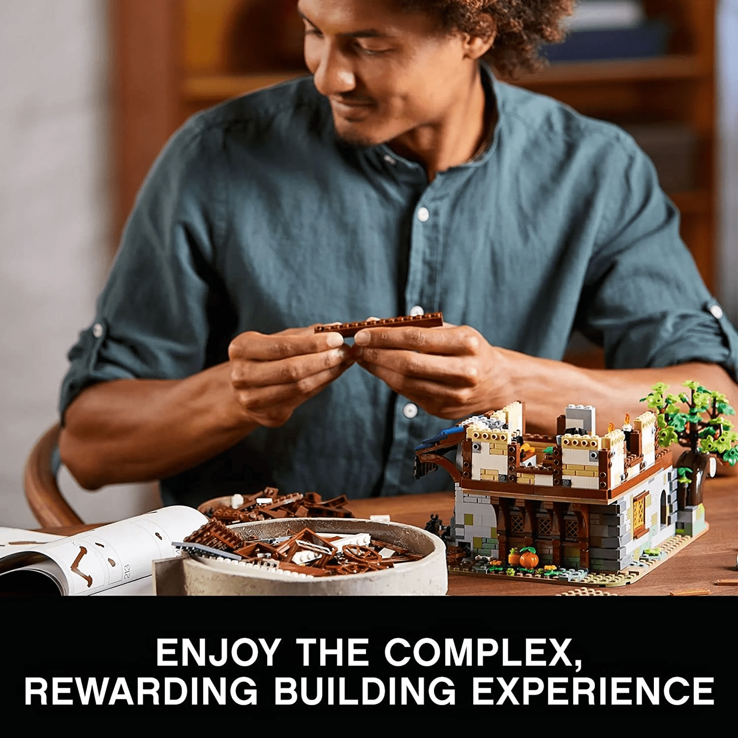 Ideas Medieval Blacksmith Interlocking Block Building Set, 2164 Count - Image 6