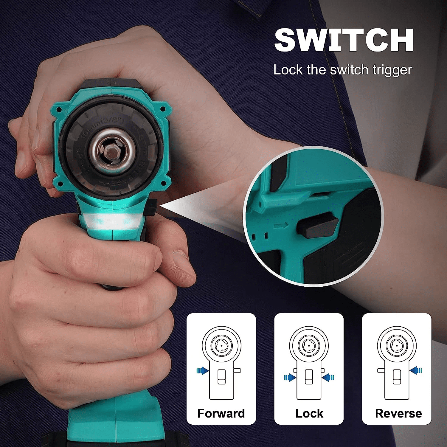 20V Cordless Drill, Electric Power Drill Set with 1 Battery & Charger, 3/8" Keyless Chuck, 2 Variable Speed & LED Light, 266 In-Lb Torque, 25+1 Position and 34Pcs Drill/Driver Bits(Green) - Image 2