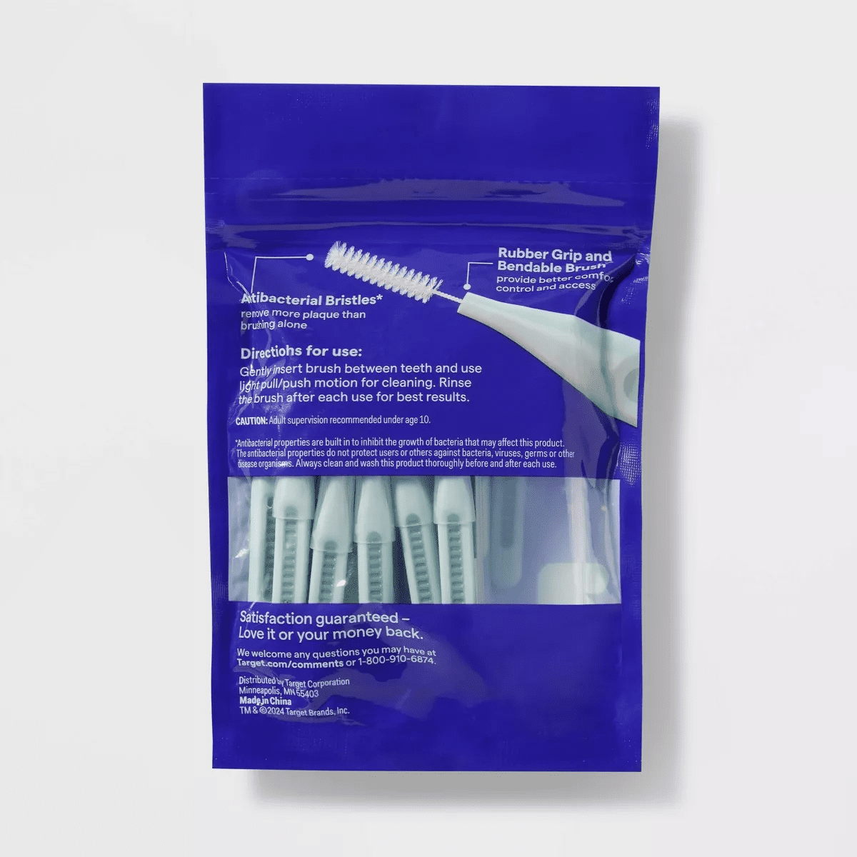 Between Teeth Interdental Brushes - Mint - Trial Size - Up&Up™ - Image 3