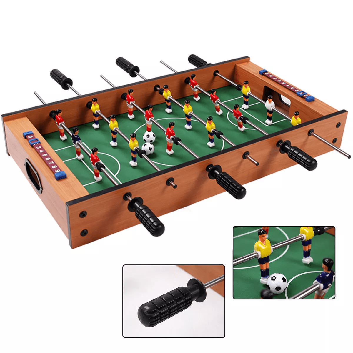 Costway 2 in 1 Table Game Air Hockey Foosball Table Christmas Gift for Kids Indoor Outdoor - Image 2