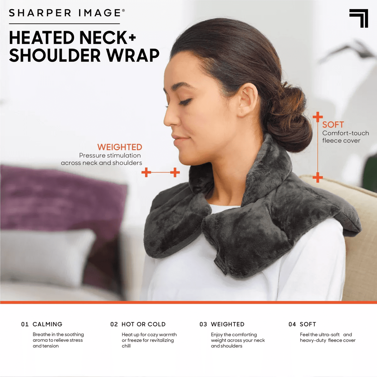 Sharper Image Heated Neck and Shoulder Wrap - Image 2