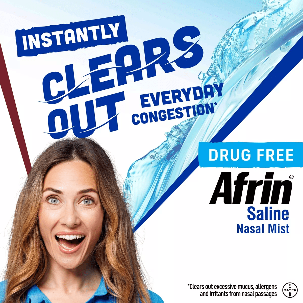 Afrin Saline Daily Care Nasal Mist Spray - 4.5 Fl Oz - Image 2