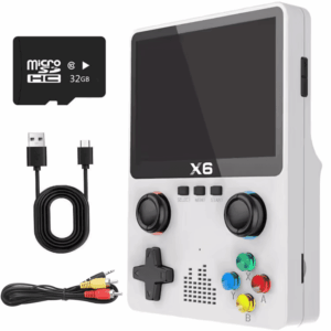 Handheld Game Console with 32G TF Card, White