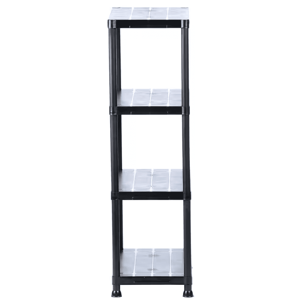 4-Tier Easy Assembly Scratch Resistant Plastic Garage Storage Shelving Unit in Black (28 In. W X 52 In. H X 15 In. D) - Image 5