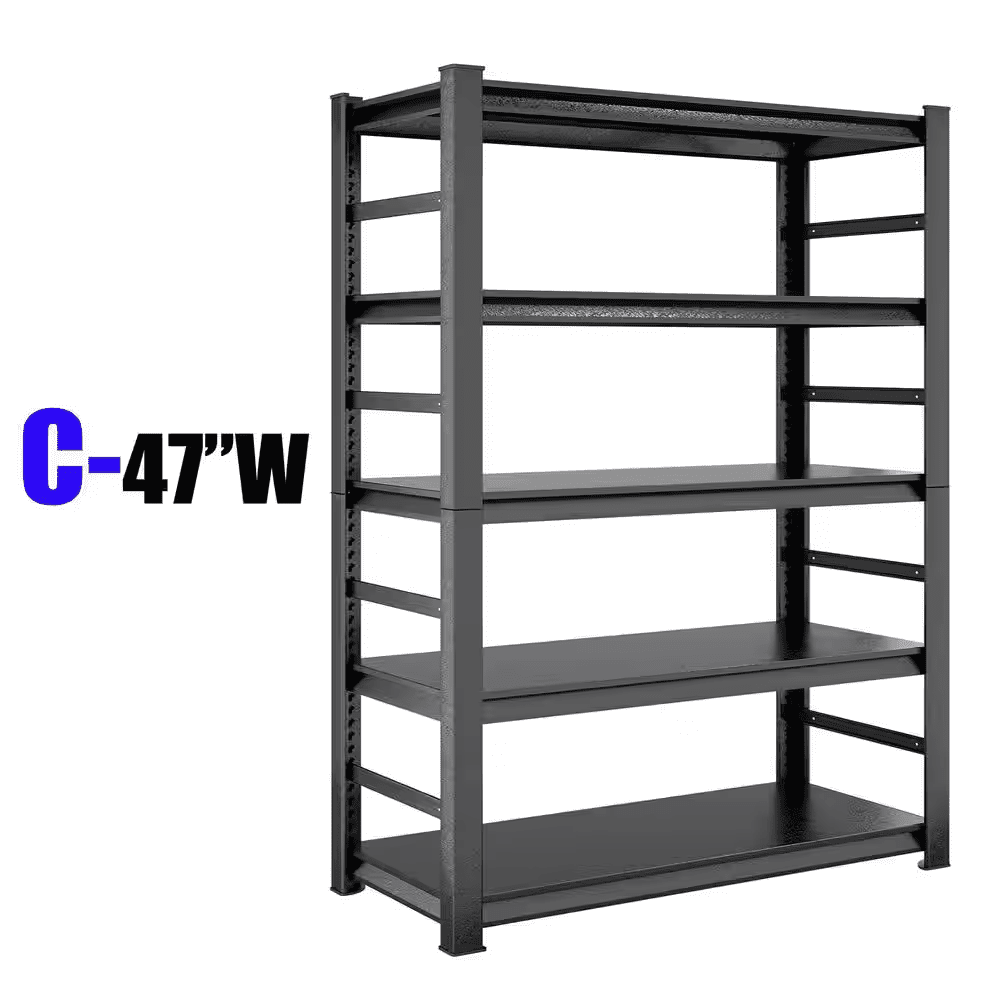 72 In. Storage Shelves, 5 Tier Heavy Duty Metal Shelving Unit Adjustable Shelving Units and Pantry Organizer Shelf - Image 6