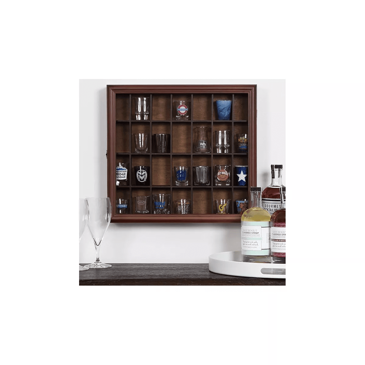 Gallery Solutions 52 Opening Shot Glass Case Display Boxes - Image 2