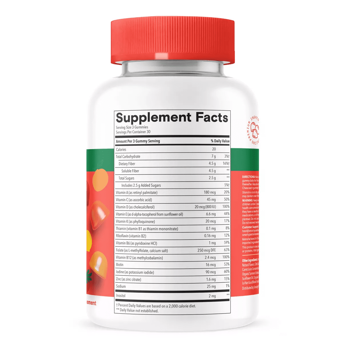 Smartypants Kids Multivitamin & Fiber Gummies for Digestive Health - 90Ct - Image 2