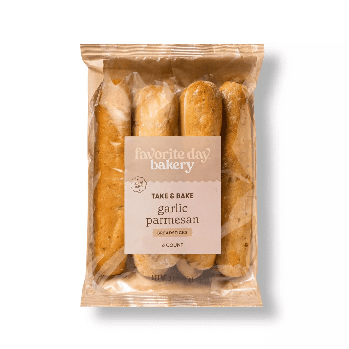 Take & Bake Garlic Parmesan Breadsticks - 9Oz/6Ct - Favorite Day™