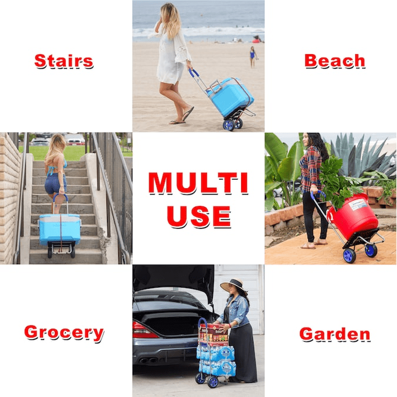 200-Lbs. Capacity 2 -Wheel Blue Steel Dolly - Image 6