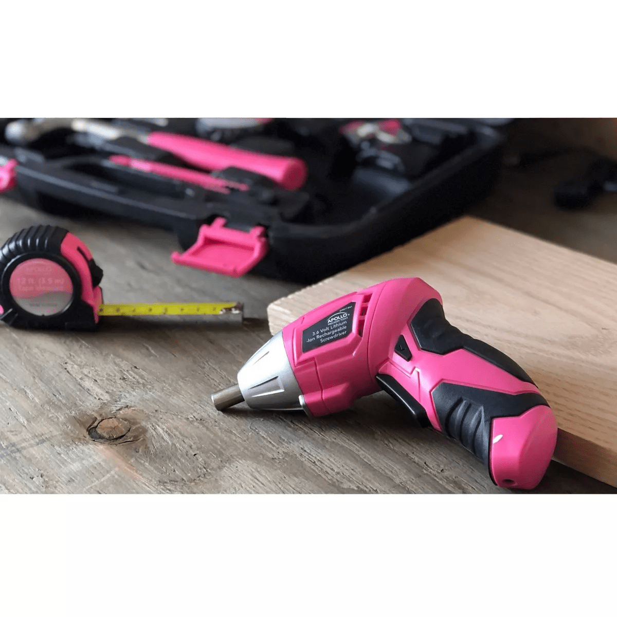 Apollo Tools 135Pc Household Tool Kit DT0773N1 Pink: Women'S Tool Set with Chrome-Plated & Carrying Case - Image 5