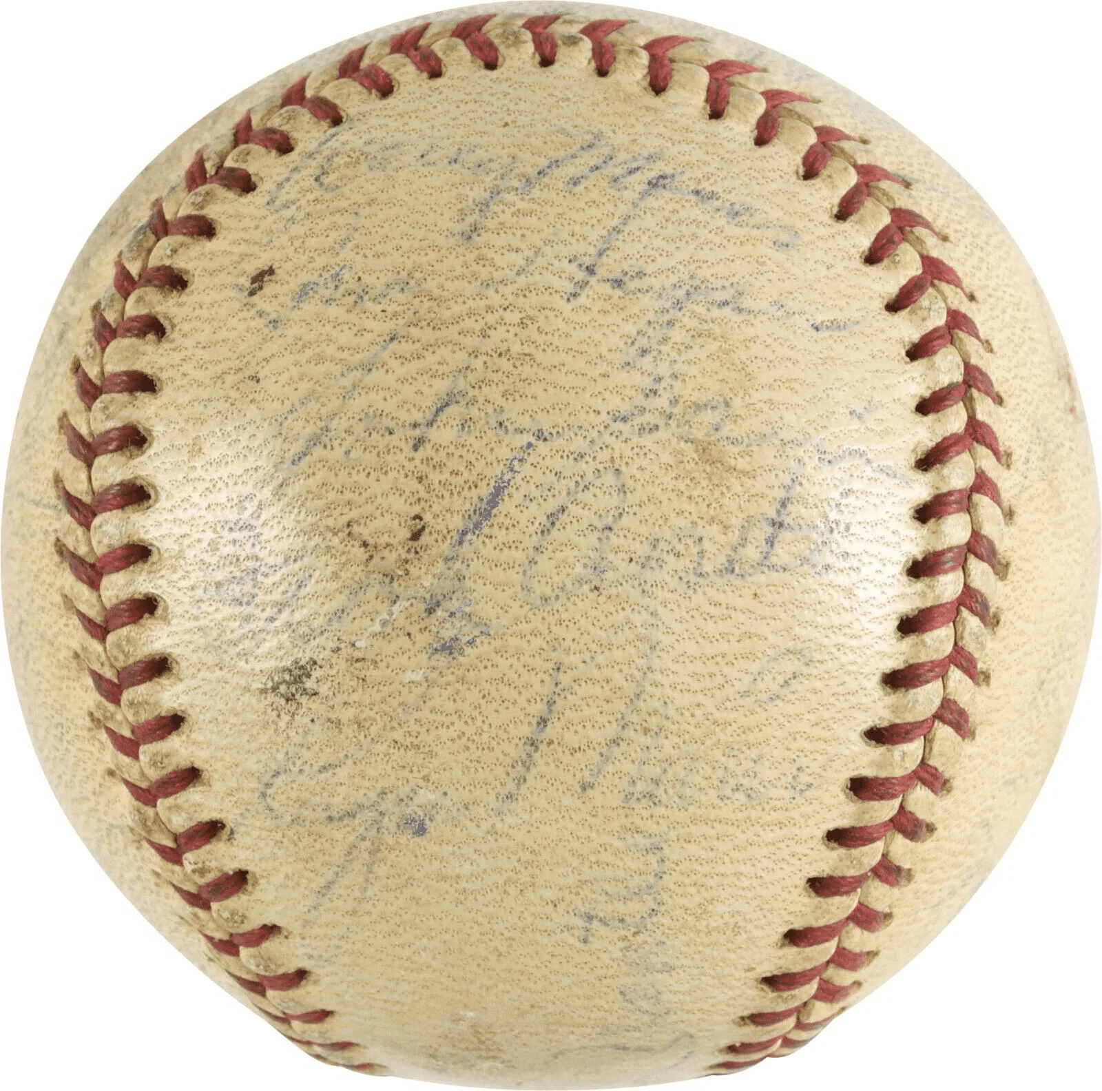 1961 New York Yankees W.S. Team Signed Game Used Baseball Mickey Mantle PSA DNA - Image 2