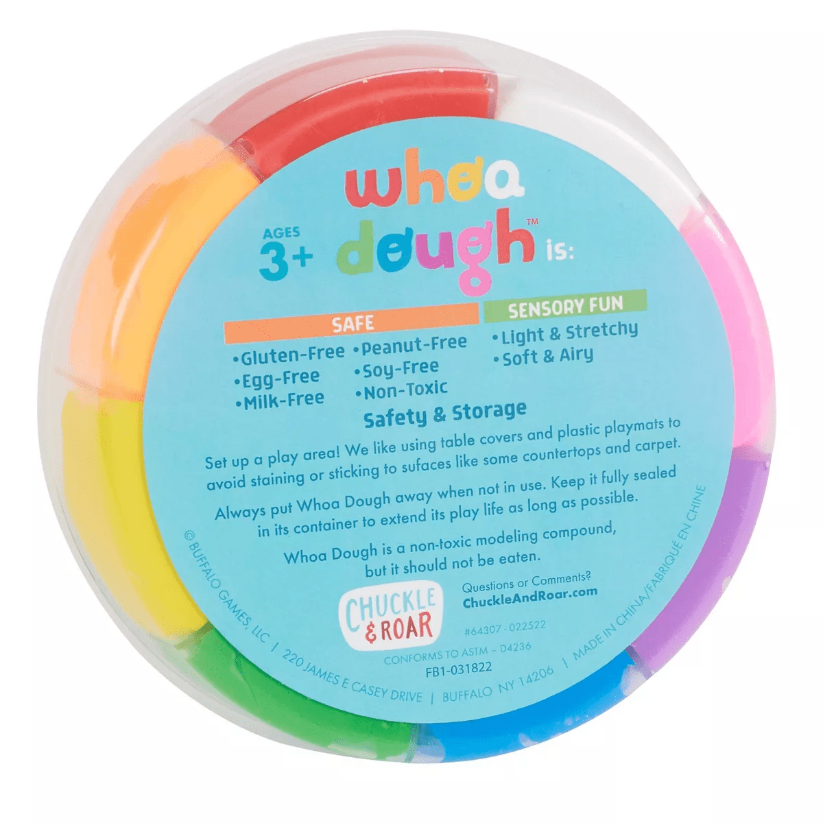 Chuckle & Roar Whoa Dough - Air Dry Clay: Creative Thinking, Fine Motor Skills, Modeling Dough, 8 Pieces - Image 6