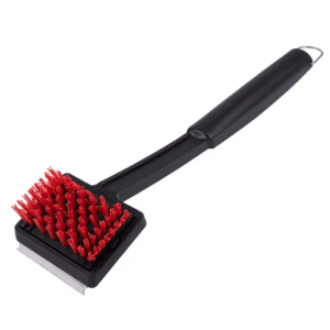 Safer Nylon Grill Brush 7.4-In Plastic Handle with Scraper Blade