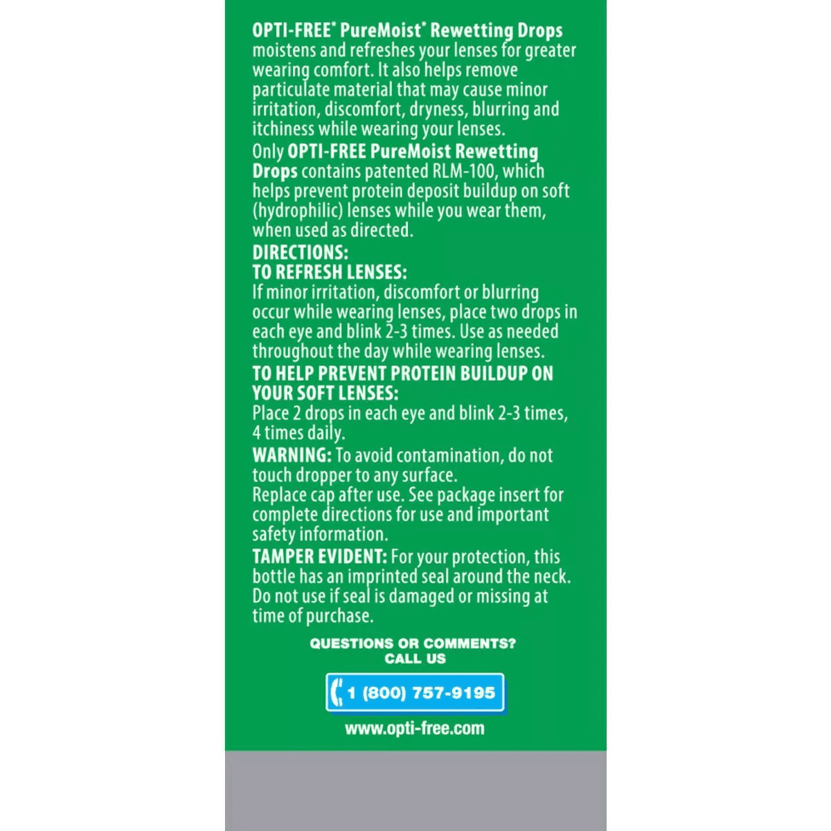 Opti-Free Puremoist Contact Lens Rewetting Drops - 0.4 Fl Oz - Image 6