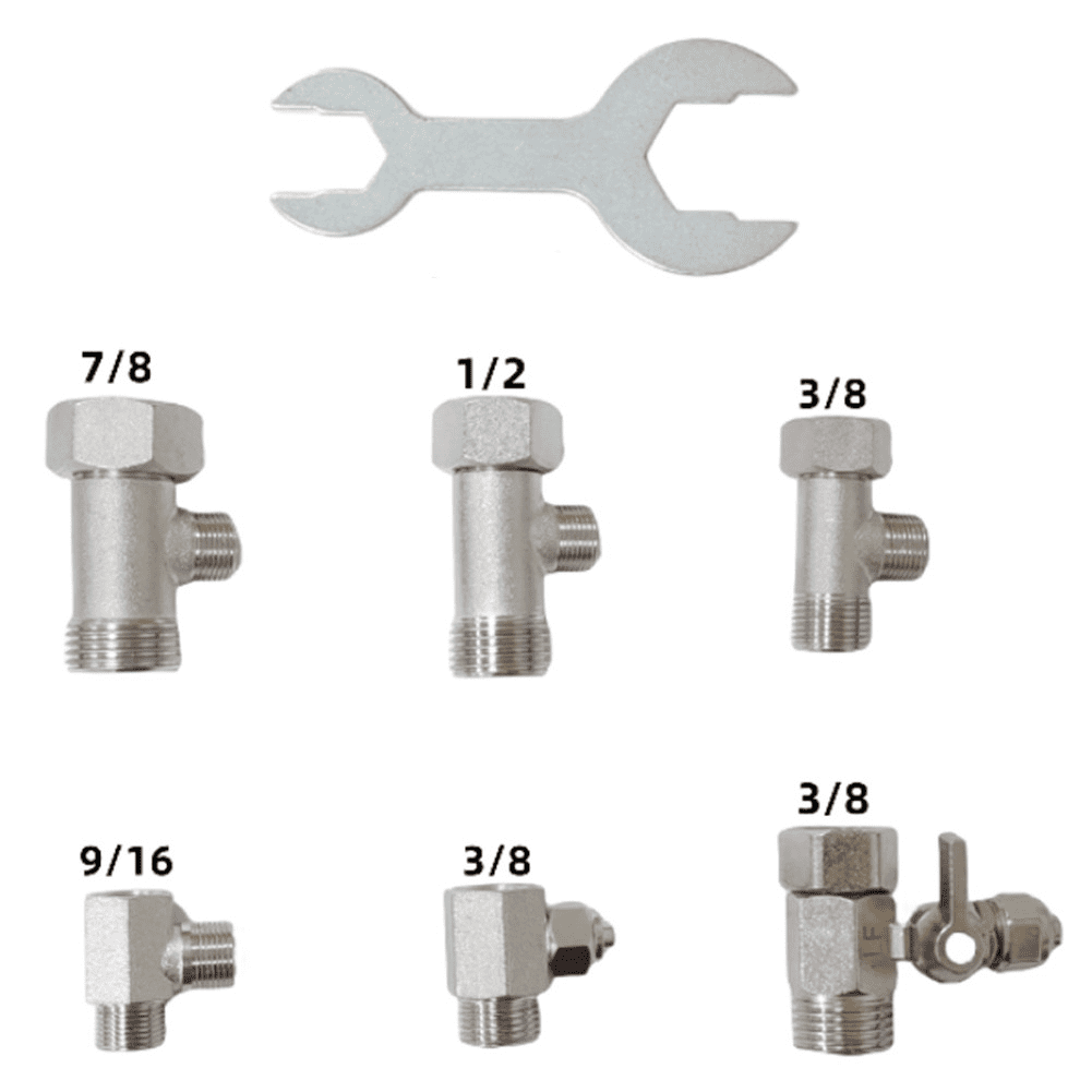 Stainless Steel Bidet Three-Way Adjustable Wrench for Plumbing Fixtures Multi-Specification Movable Knob Tool Silver - Image 9